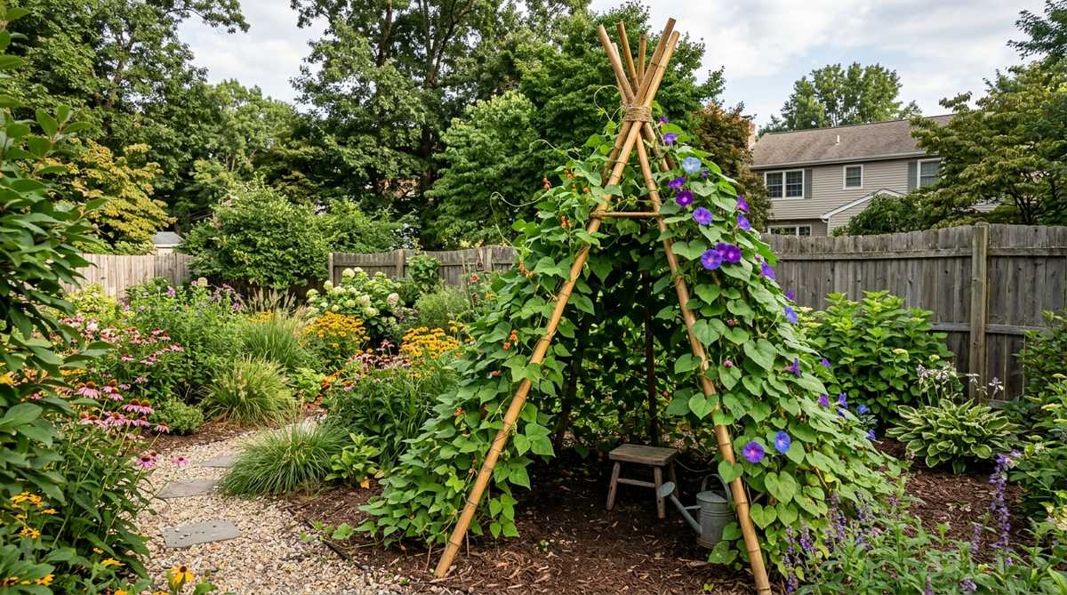 bamboo teepee structures