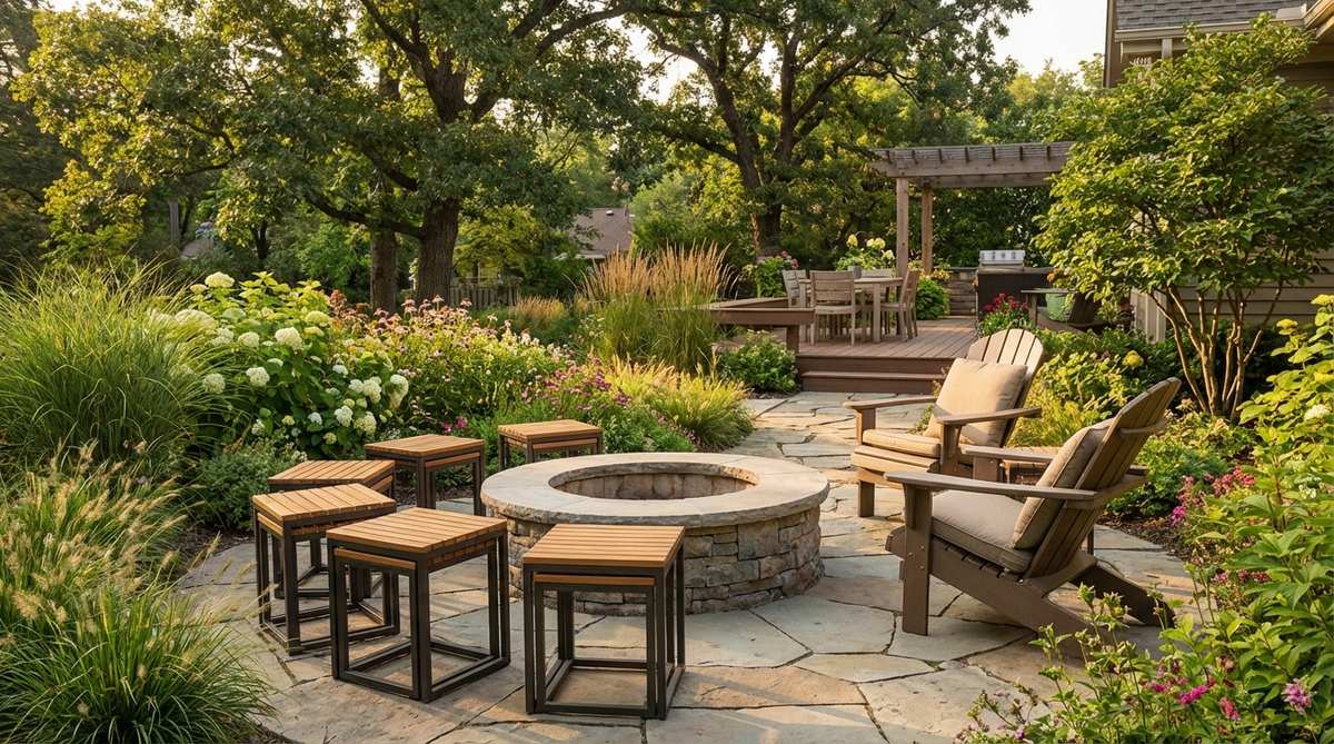 A versatile convertible bench that transforms into a table, ideal for cozy garden furniture setups, perfect for dining or lounging in small spaces like 5x5 foot corners.