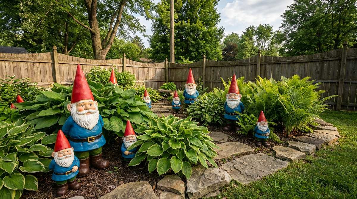 Contemporary resin gnome figures for garden decor, featuring weather-resistant polymer construction with hand-painted detailing. Available in sizes from 6-inch miniatures to 24-inch statement pieces, these fade-resistant ornaments maintain vibrant colors for 3-5 seasons. Perfect for creating whimsical vignettes among hostas and ferns or adding unexpected contrast to minimalist garden designs.