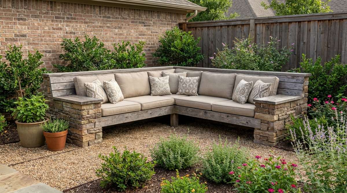built in corner bench