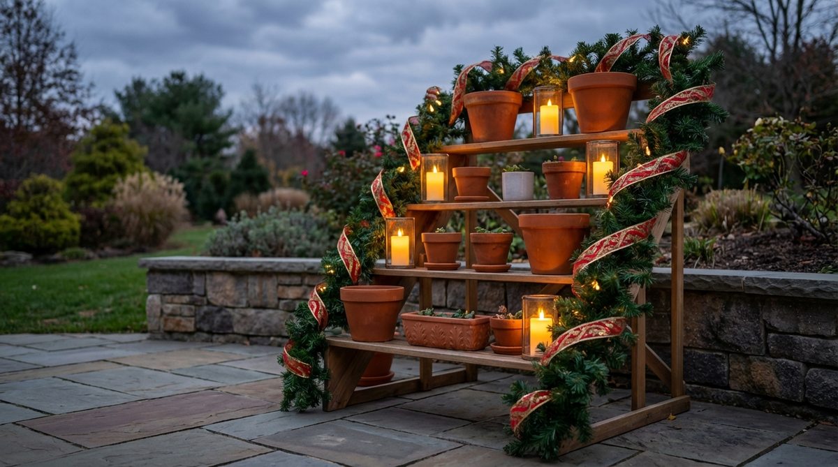 tiered plant stand arrangements