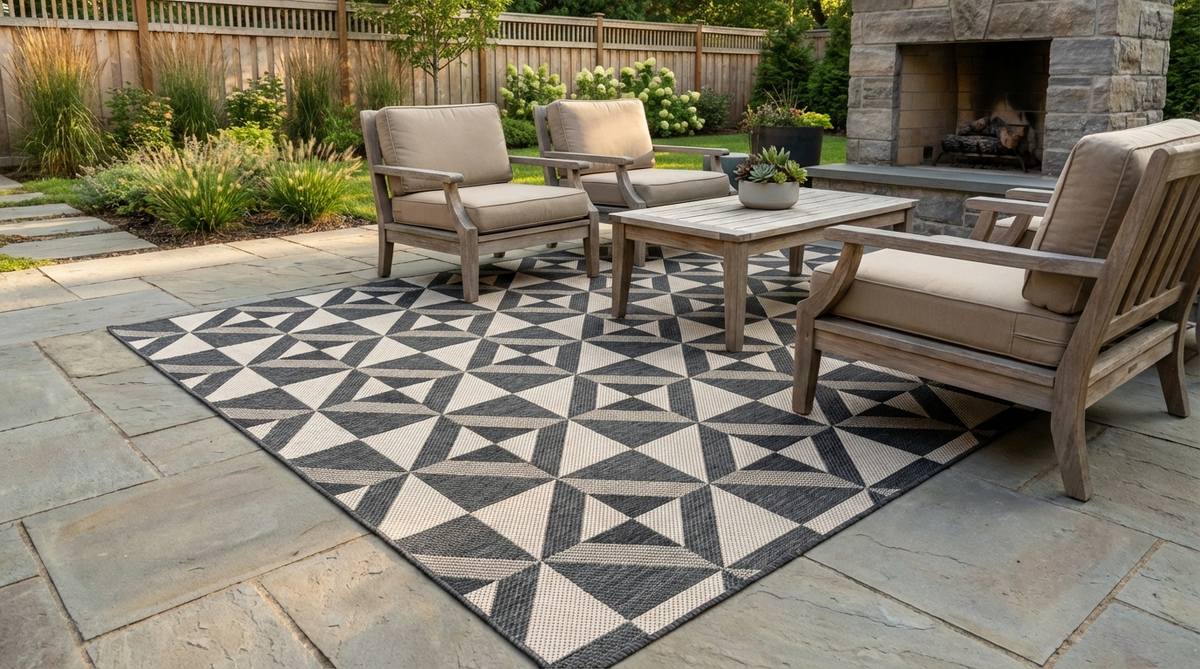 geometric outdoor rugs