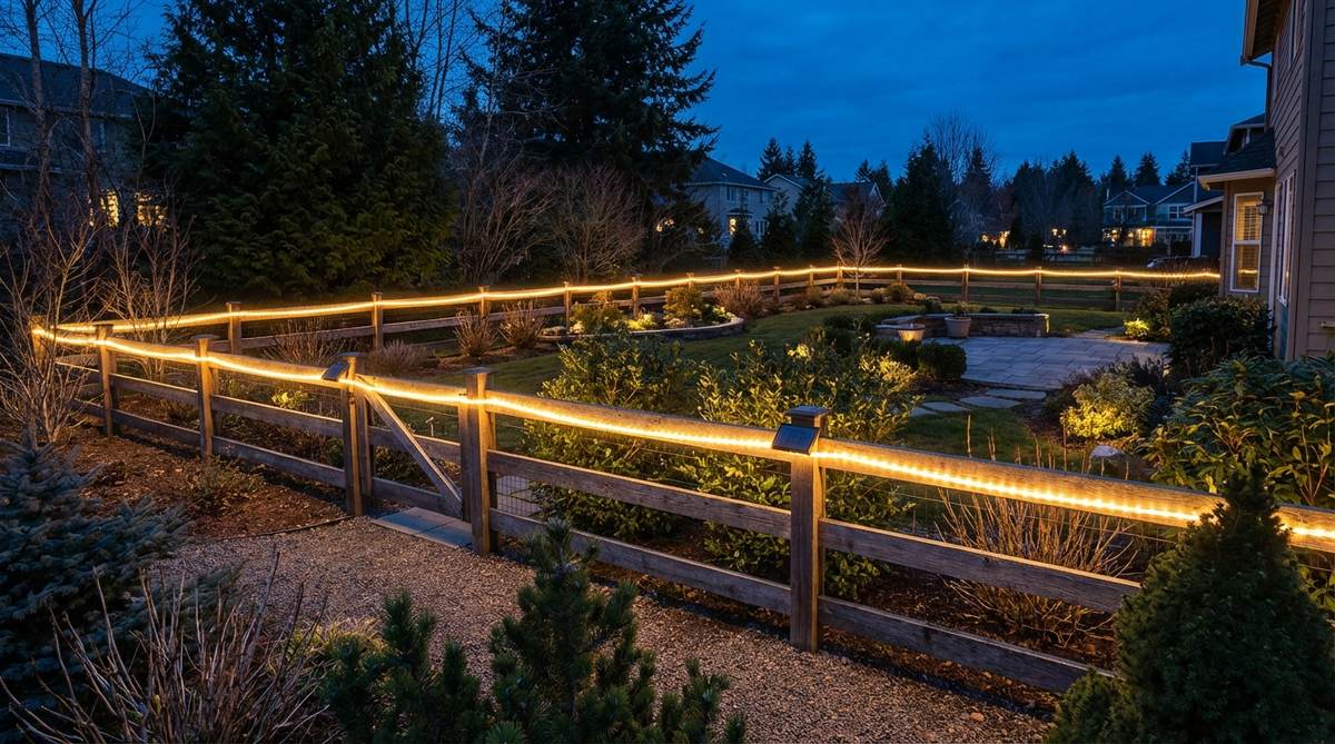 perimeter fence line lighting