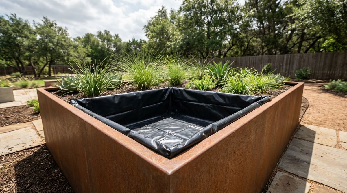 corten steel planters