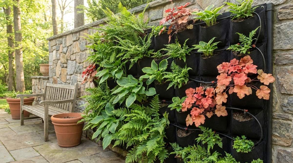living wall backdrop