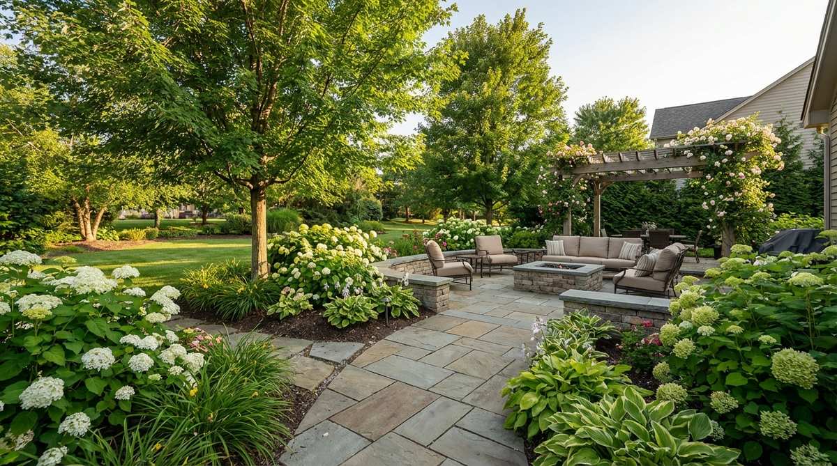 allee of pleached lindens