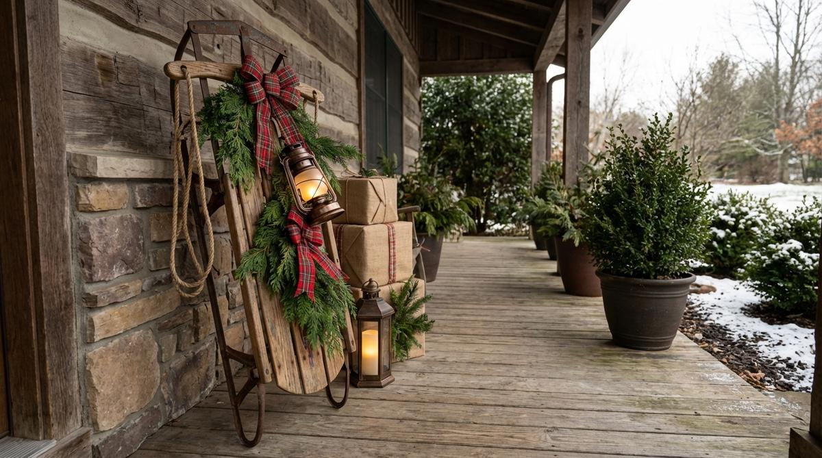 antique sled displays
