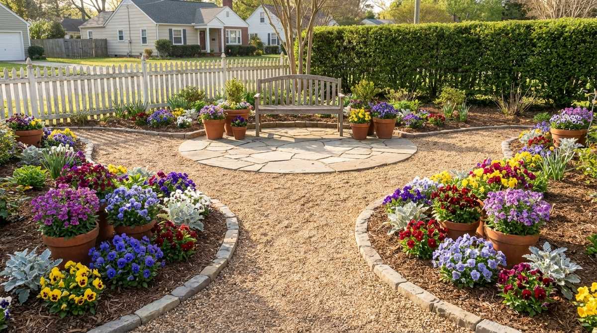 A vibrant display of Nemesia flowers in jewel tones, showcasing their fragrant blooms on 8-12 inch annual plants. Ideal for small gardens, these flowers thrive in cool temperatures and are perfect for spring container displays, often paired with pansies and dusty miller.