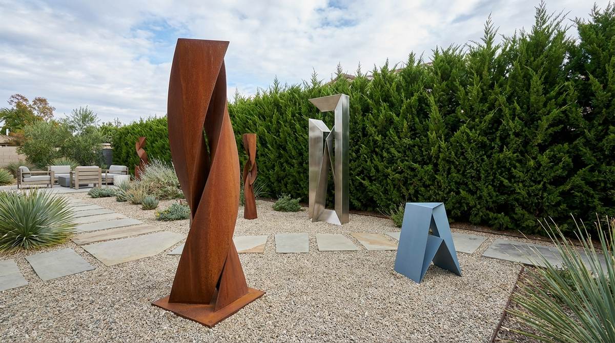abstract metal sculptures