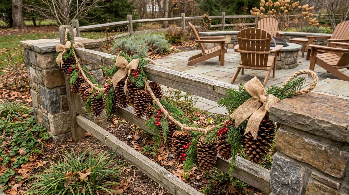 pinecone garland swags