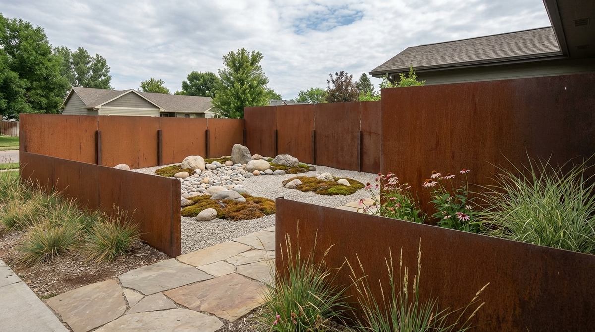 corten steel retaining walls