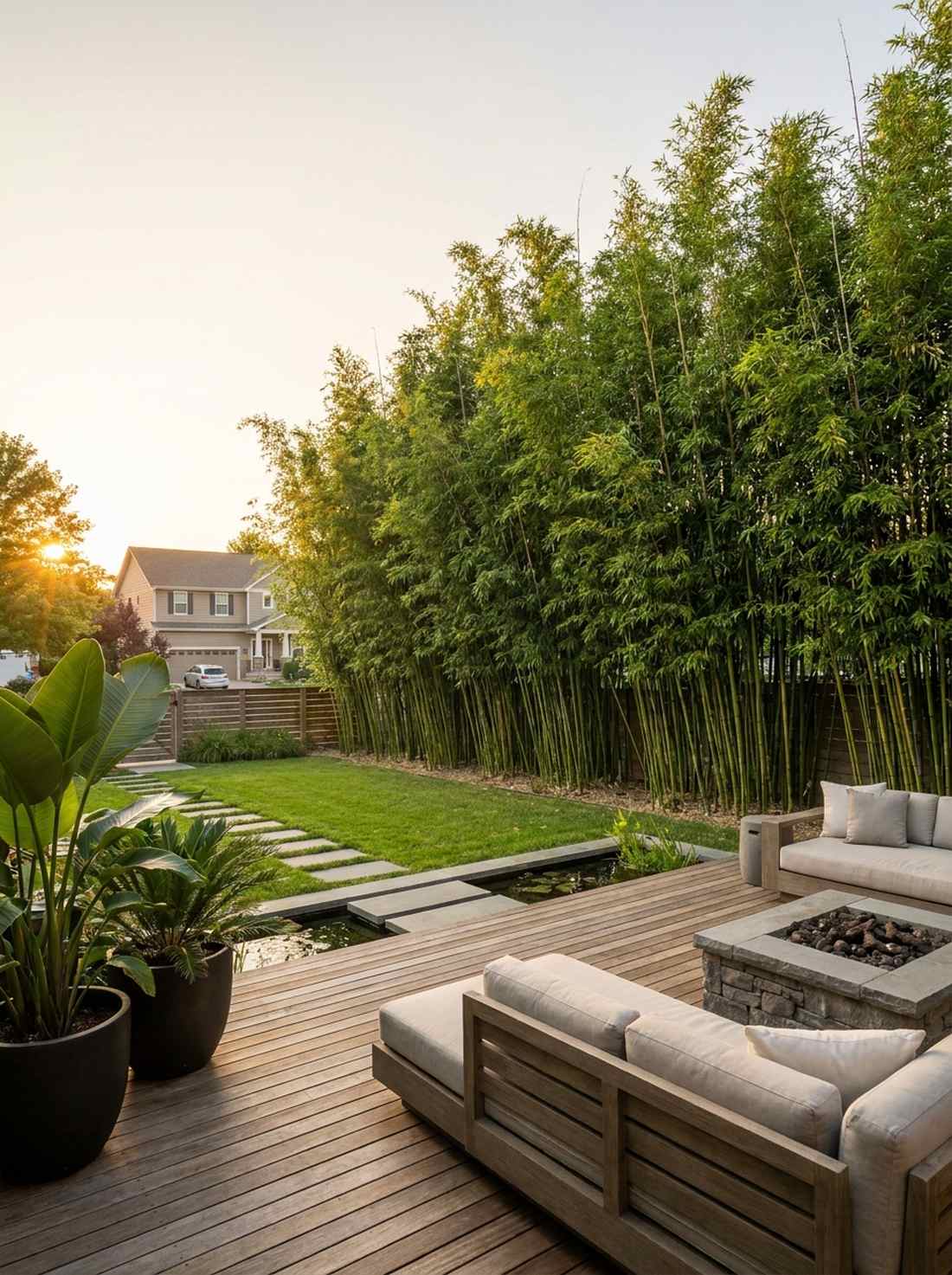 bamboo screen living fence