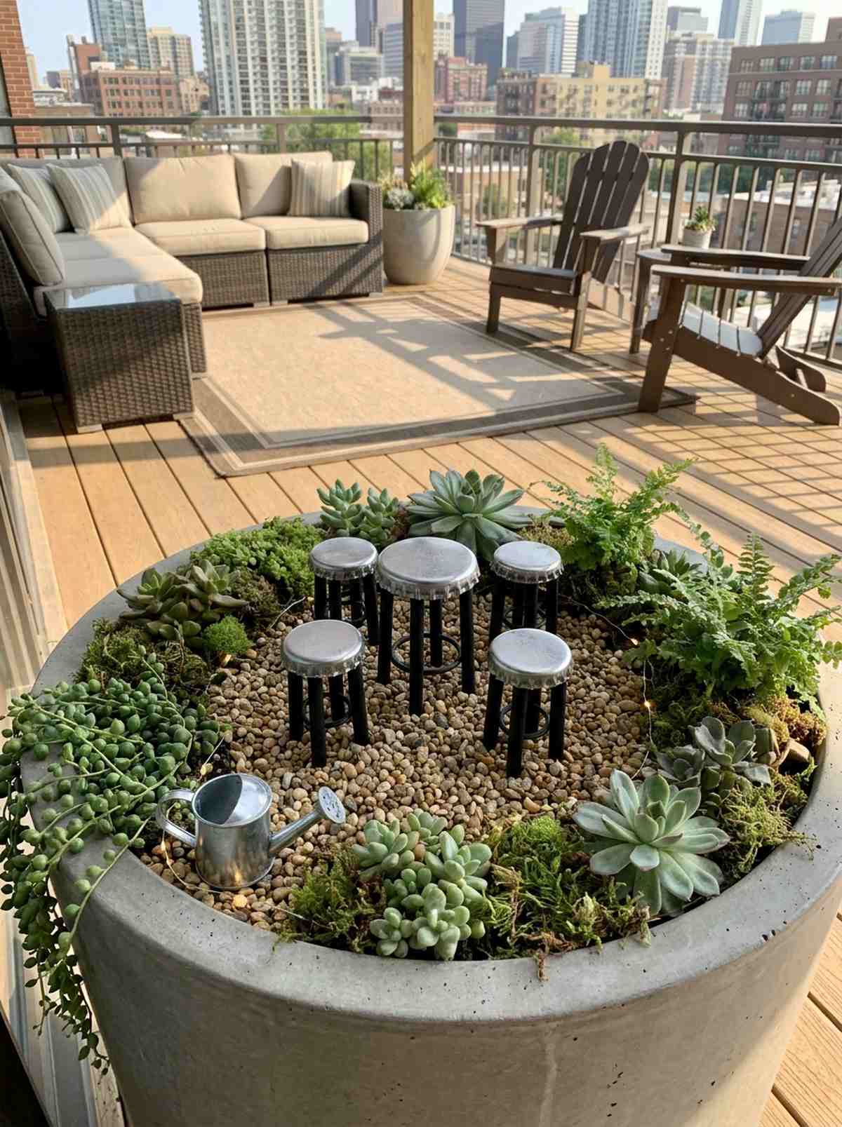 bottle cap patio furniture