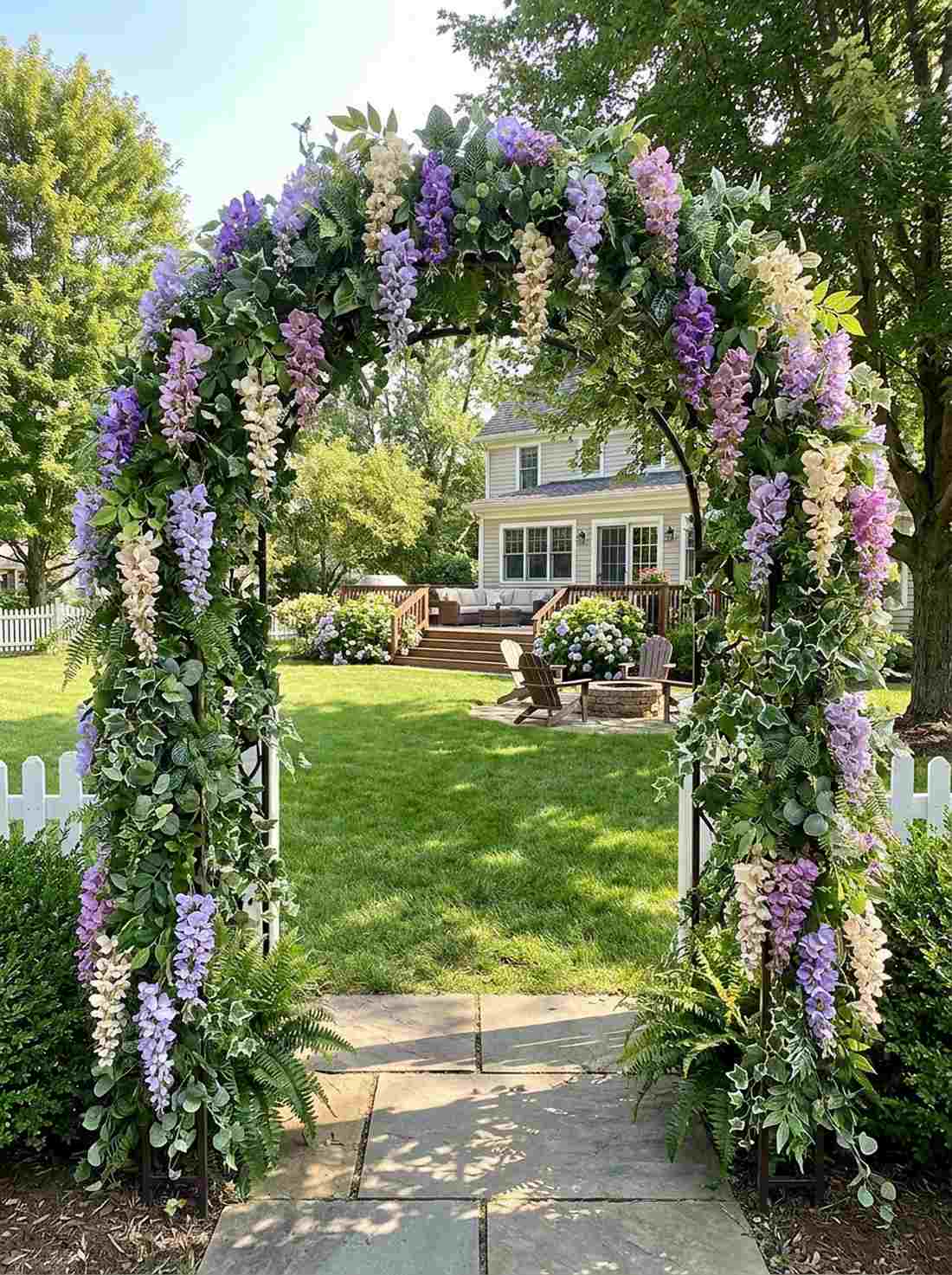 climbing vine covered arbor
