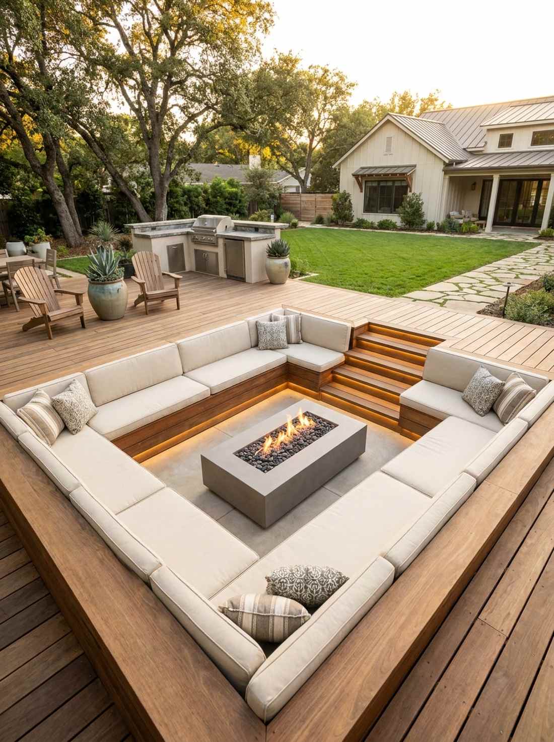 conversation pit sunken seating