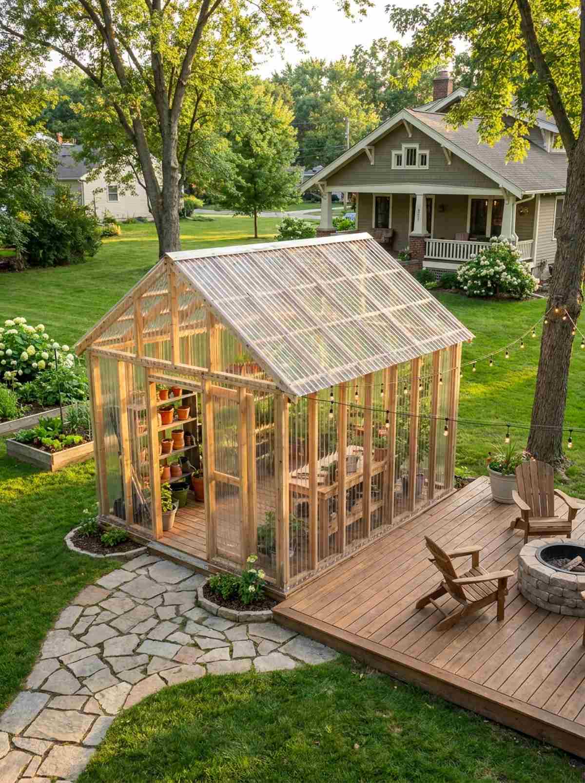 corrugated polycarbonate greenhouse