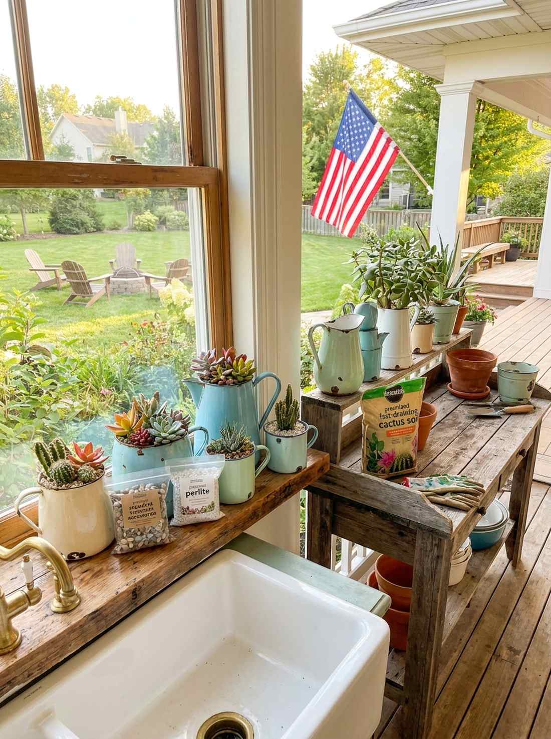 enamelware pots and pitchers
