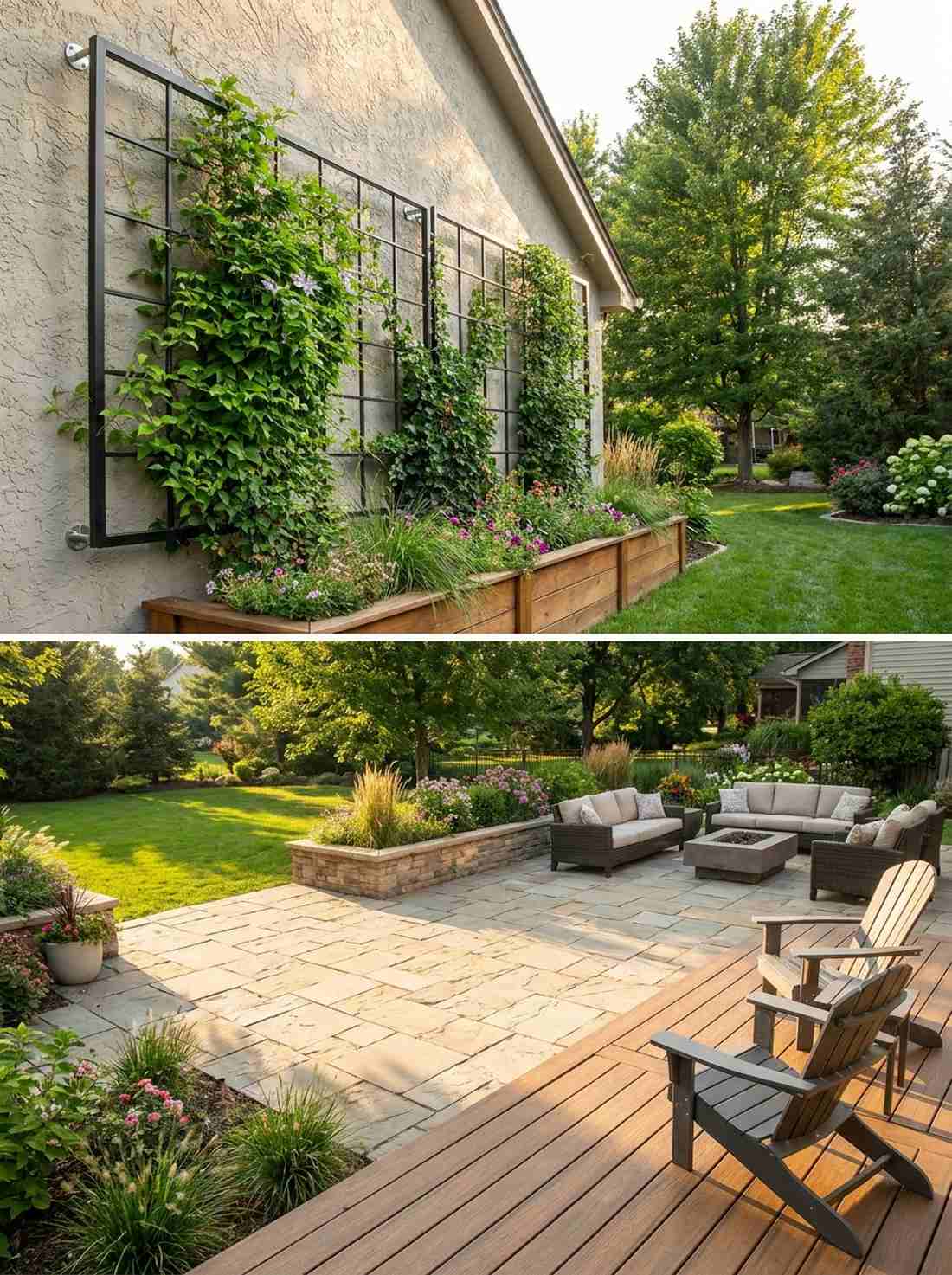 flat steel trellis panel