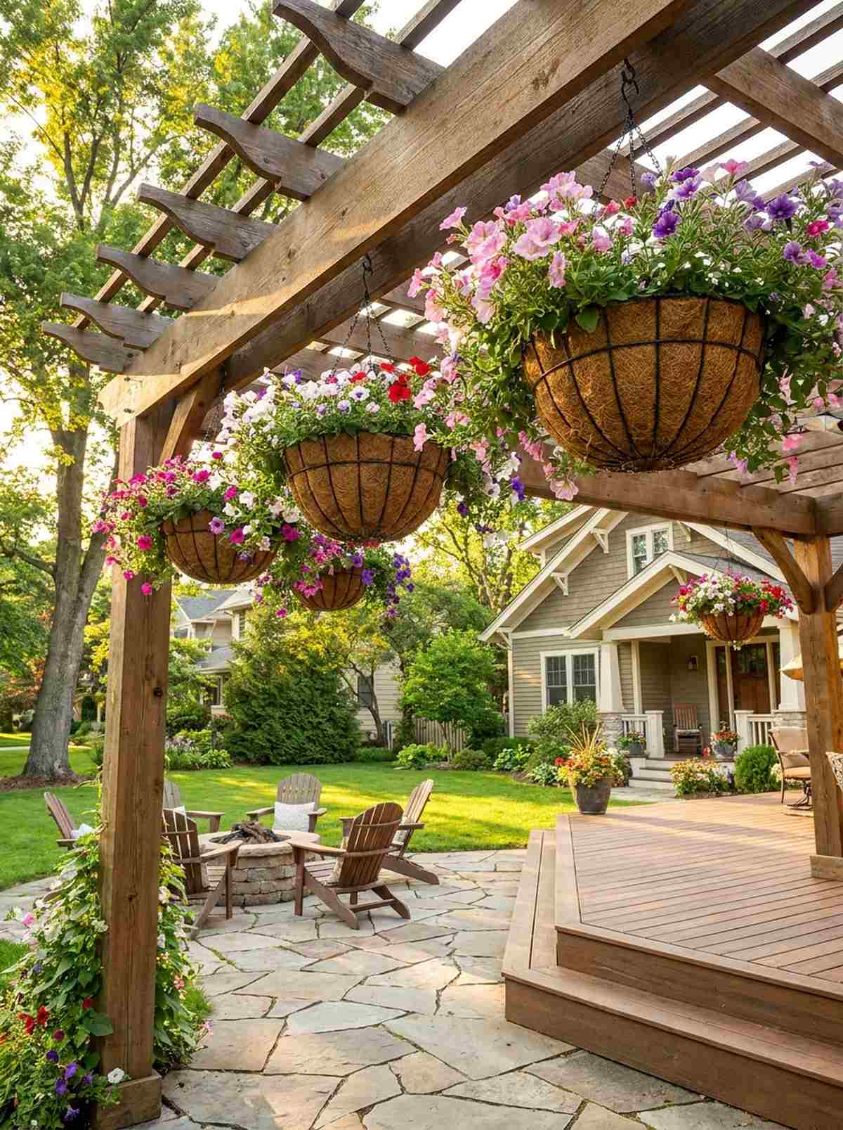 trailing petunia baskets