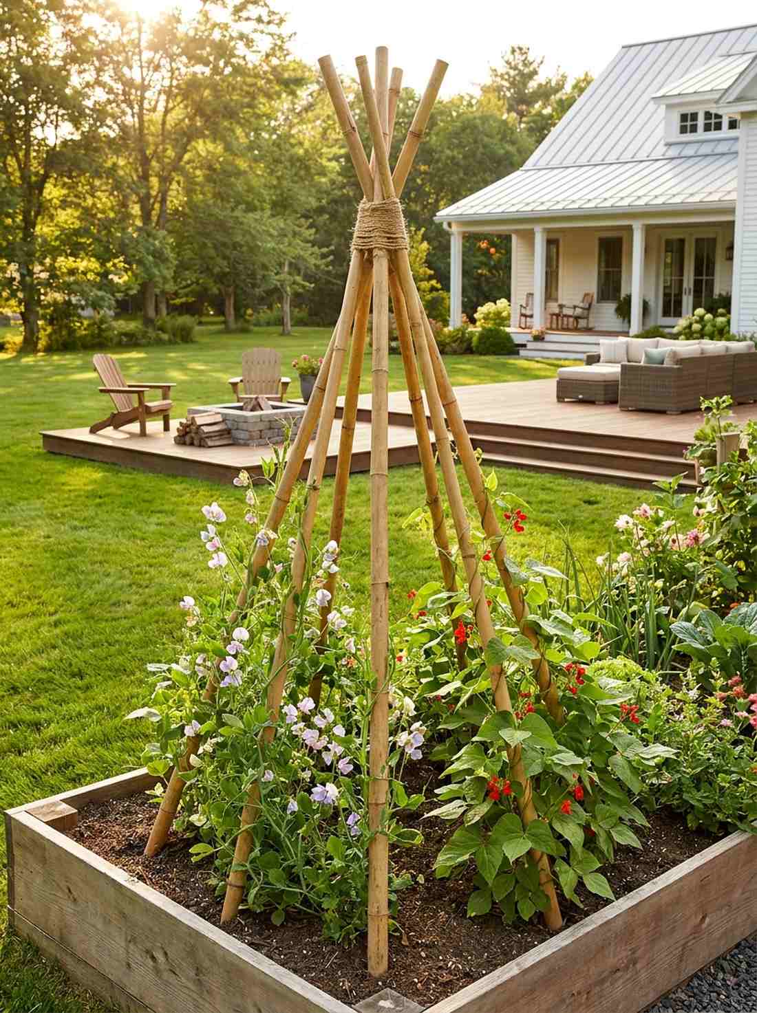 bamboo teepee cluster
