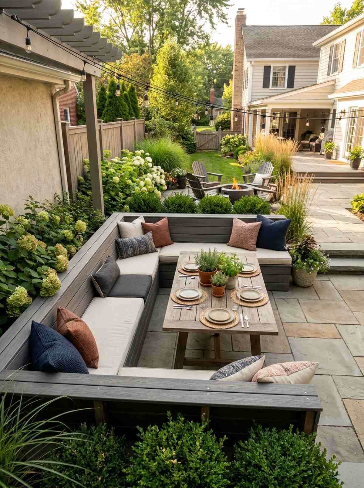 built in banquette seating