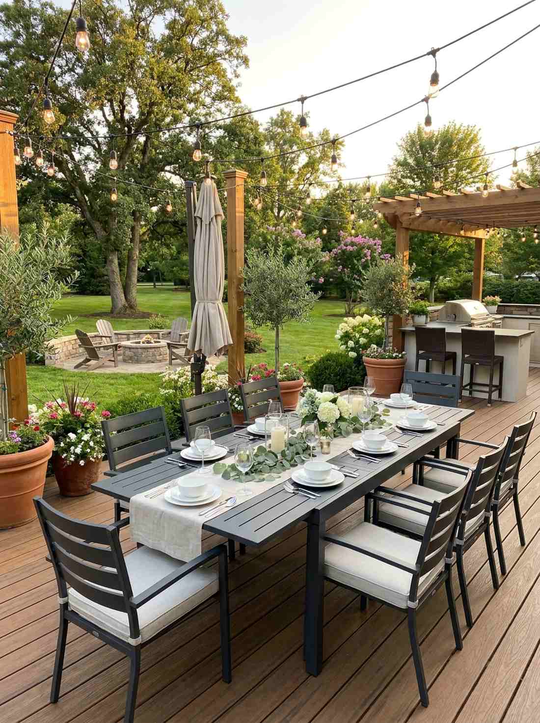 dining zones with expandable tables