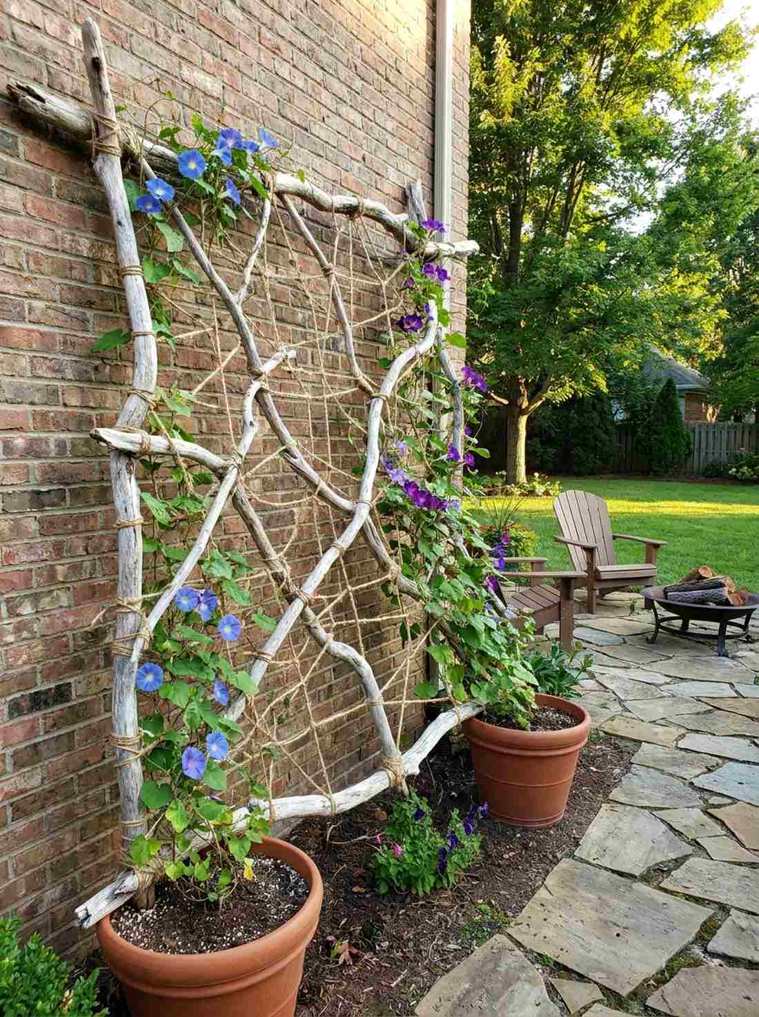 driftwood garden trellis