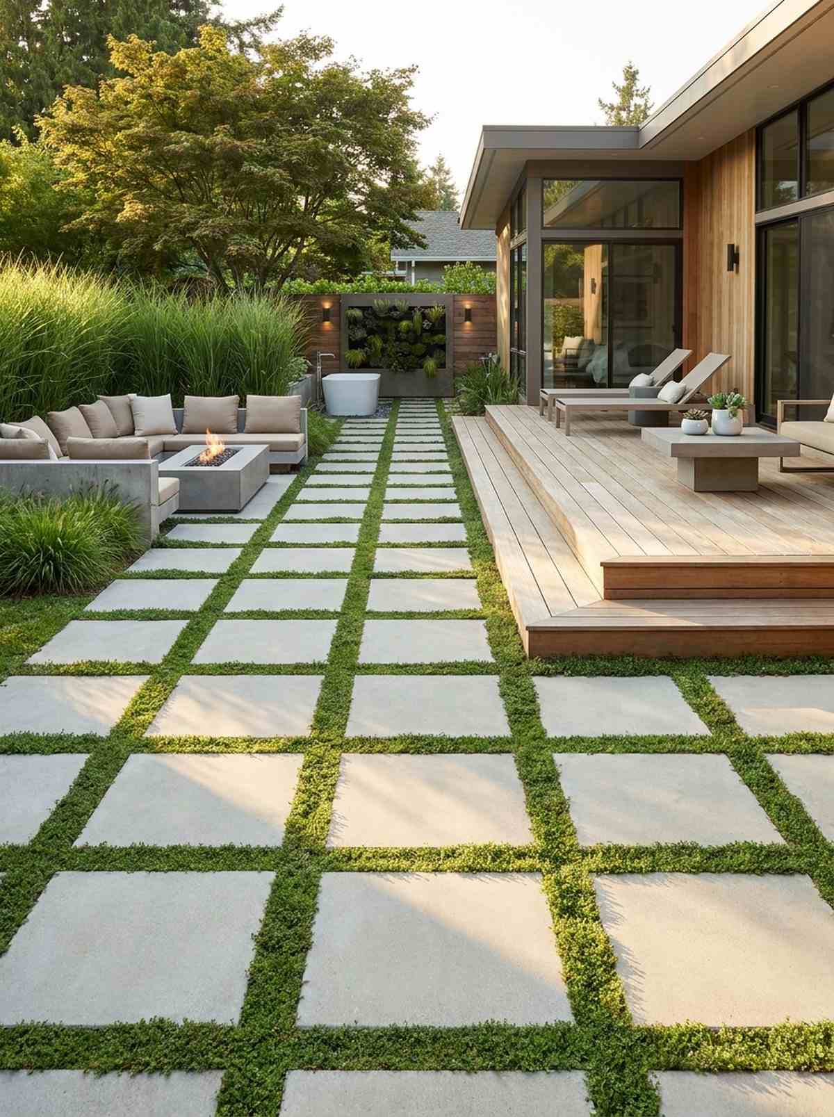 geometric concrete grid