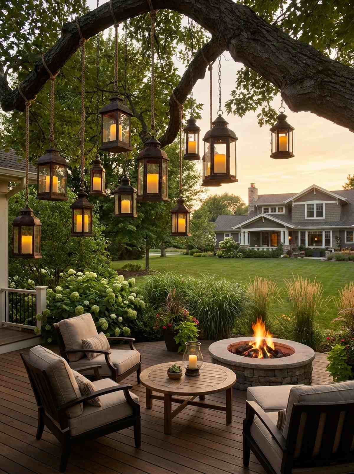 hanging lantern branches