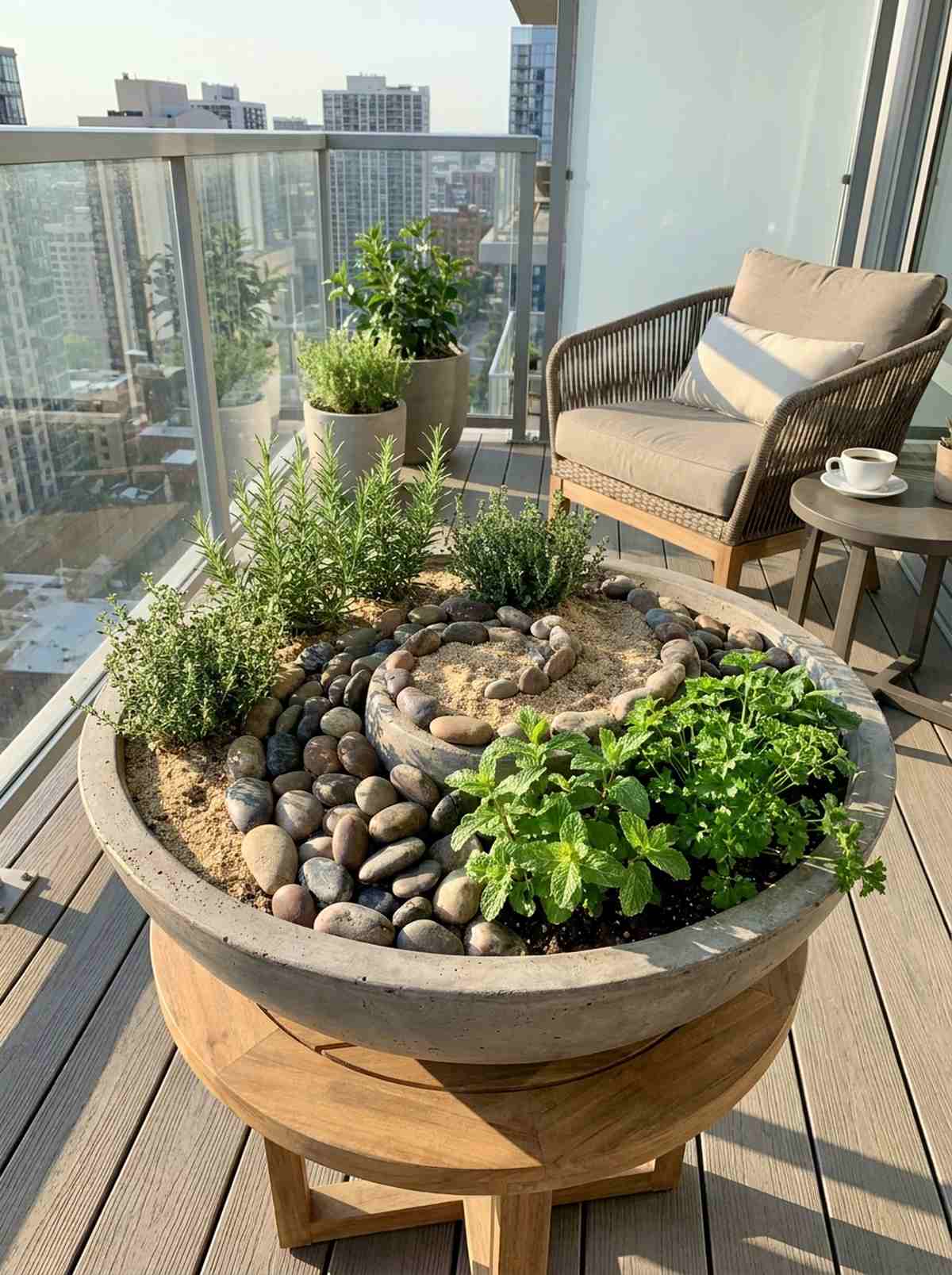 herb spiral container
