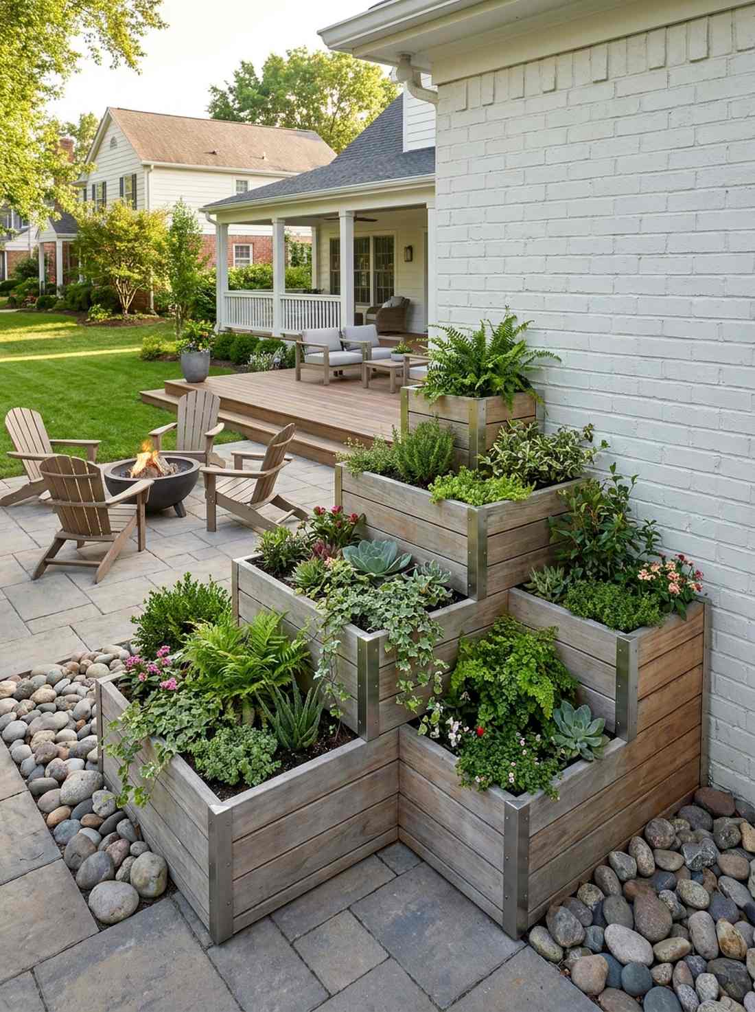 tiered box arrangements