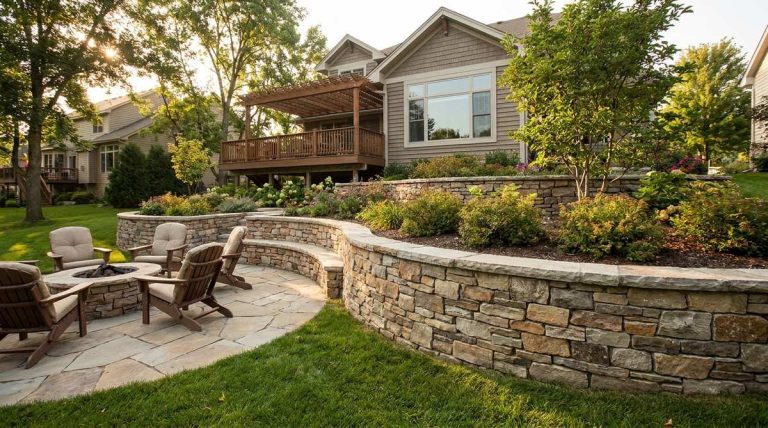 117 stone garden wall vertical