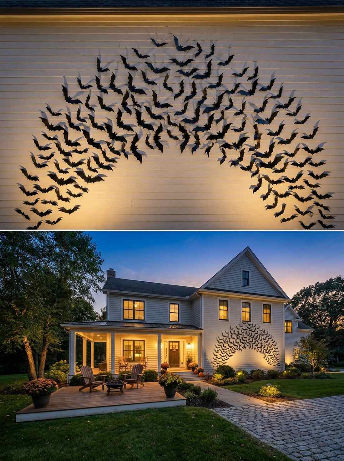 bats swarming the gable