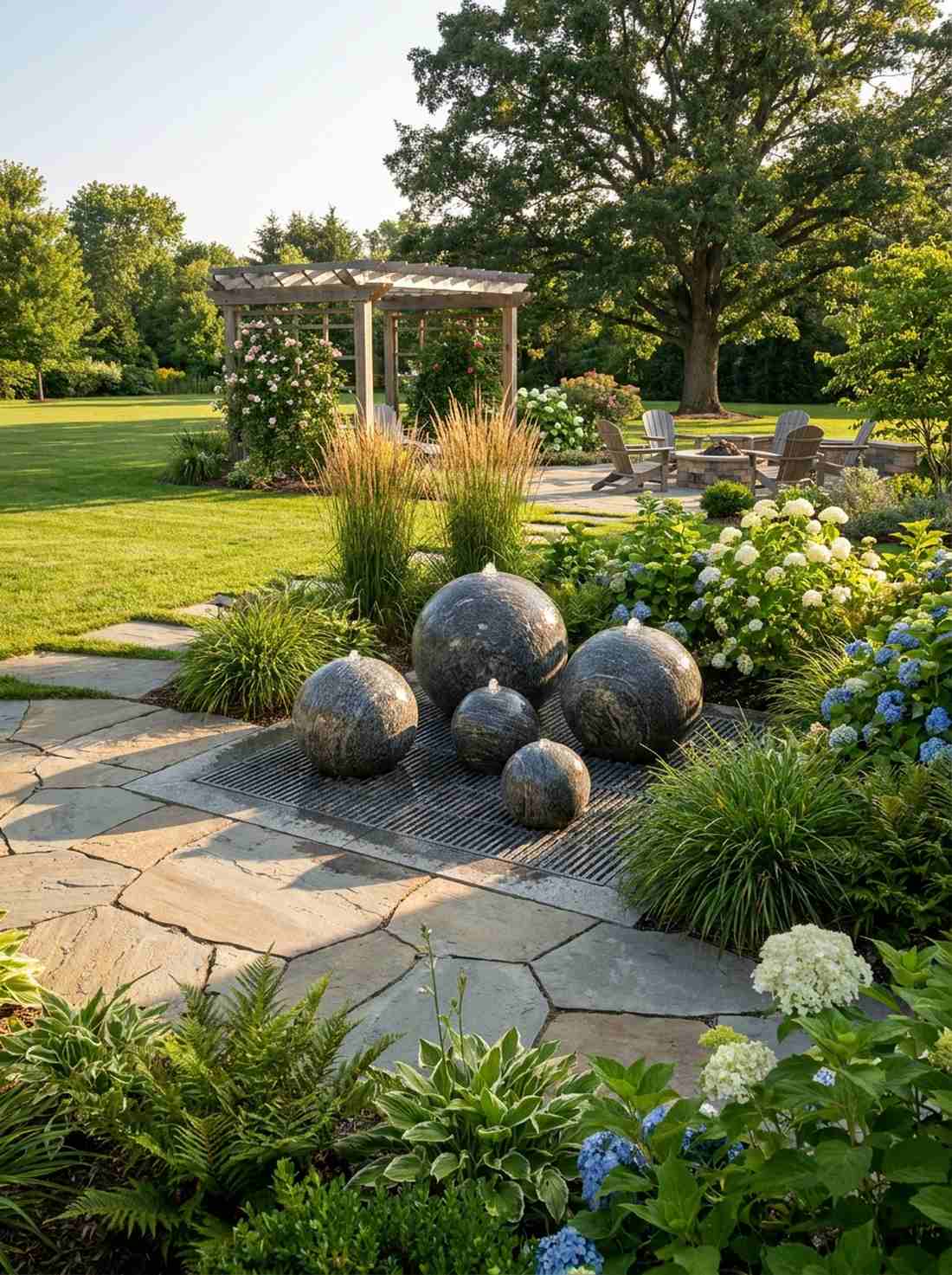 granite sphere fountain