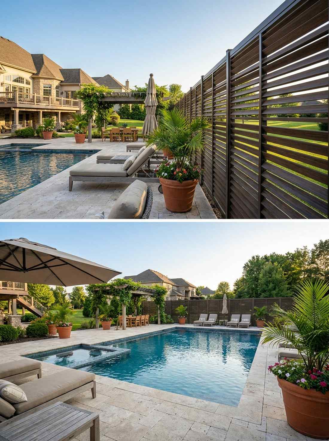 louvered privacy slats