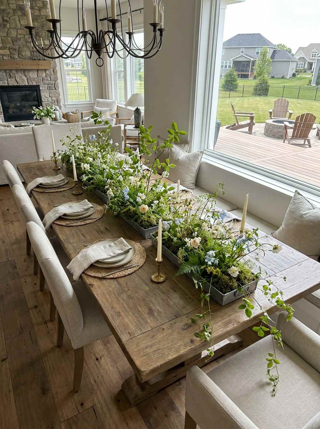 low horizontal floral arrangements