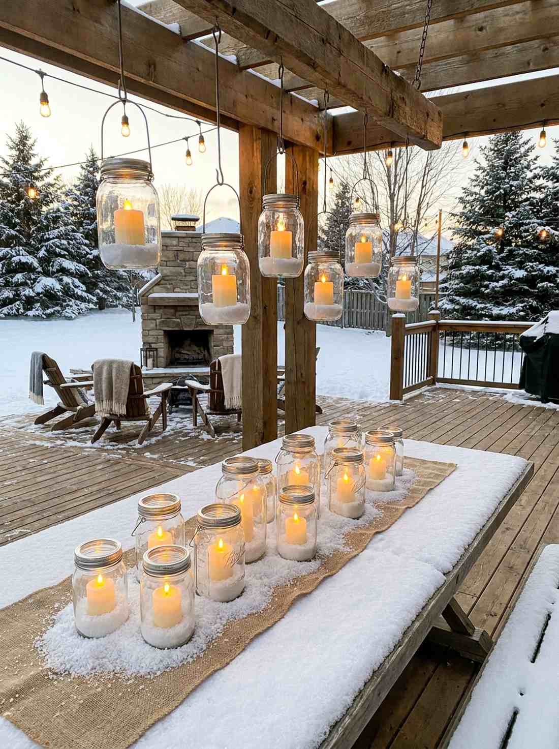 mason jar candle lanterns