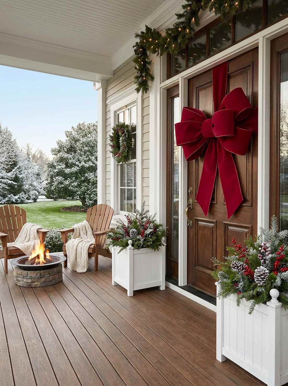 oversized bow door accent
