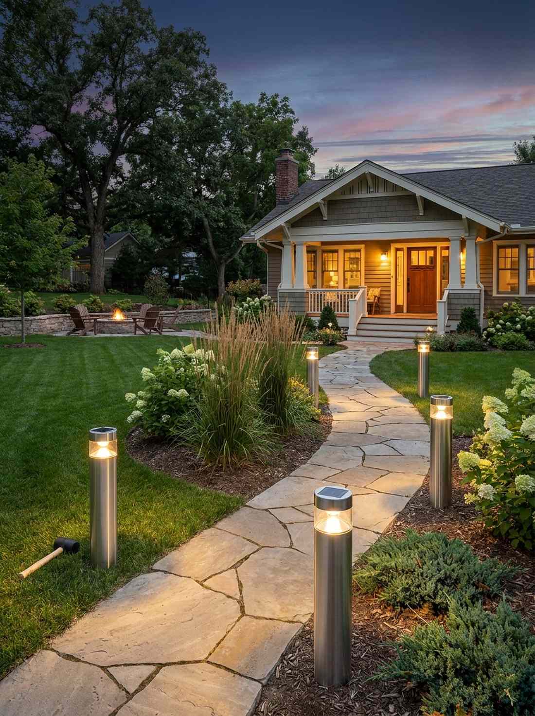 stake mount bollard lights