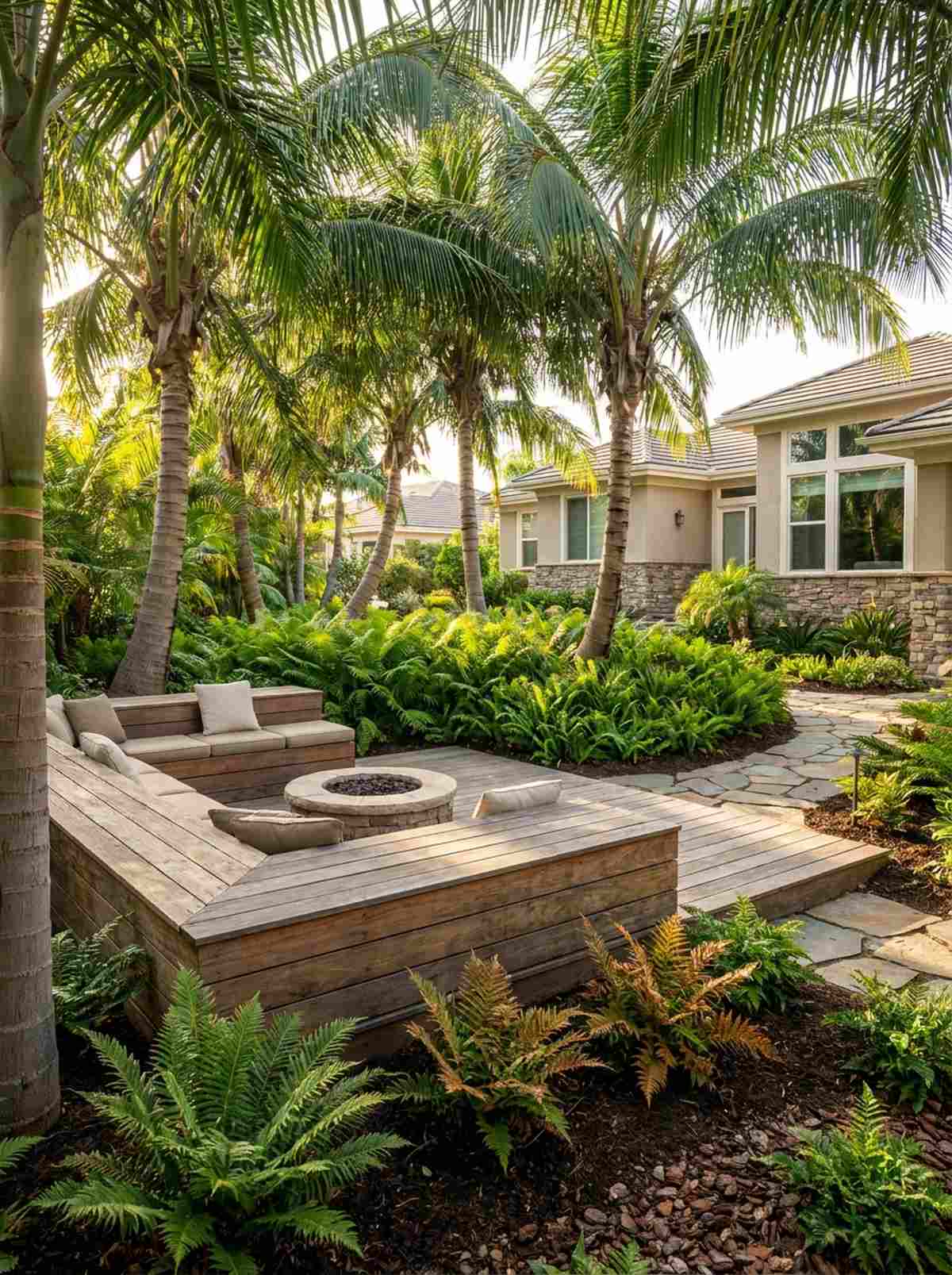 tall palms with understory ferns