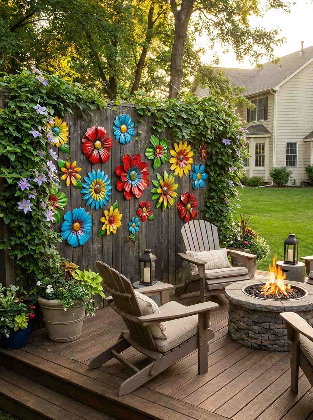 three dimensional metal flowers