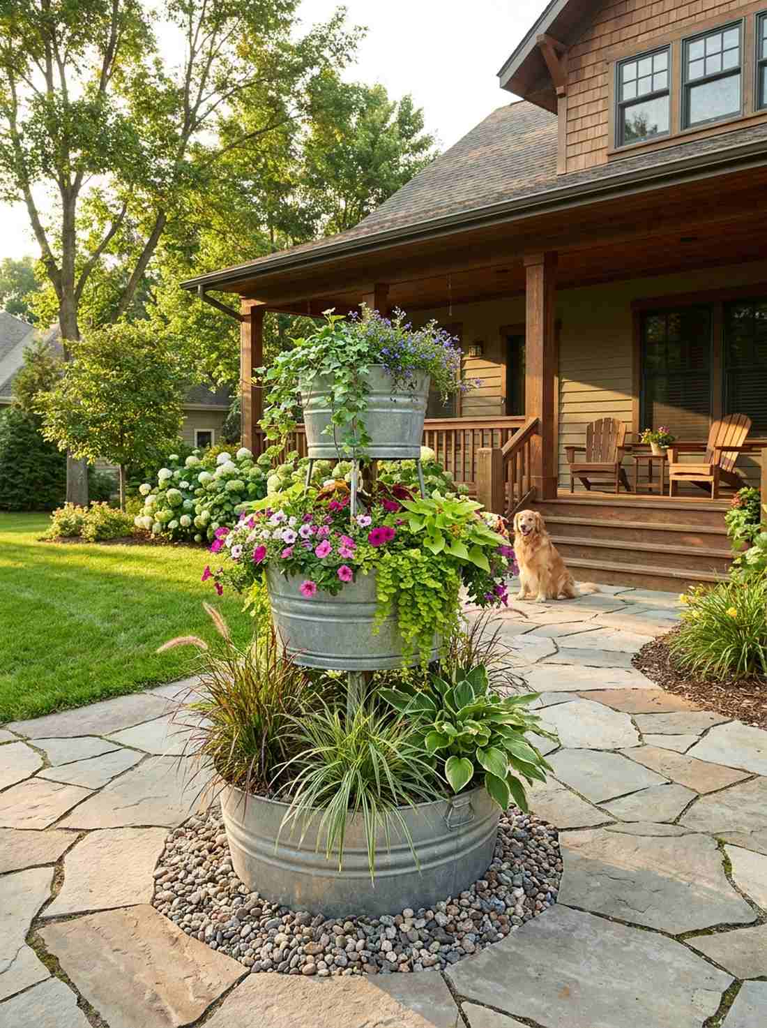 three tier wash tub tower