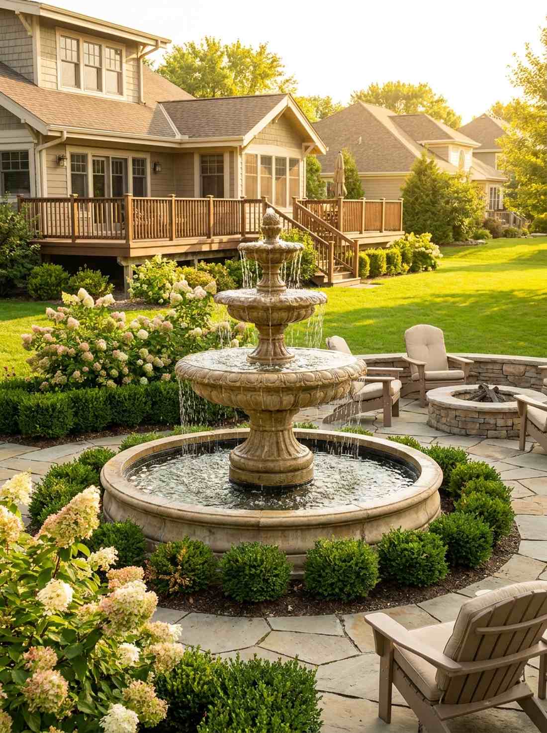 tiered fountain centerpieces