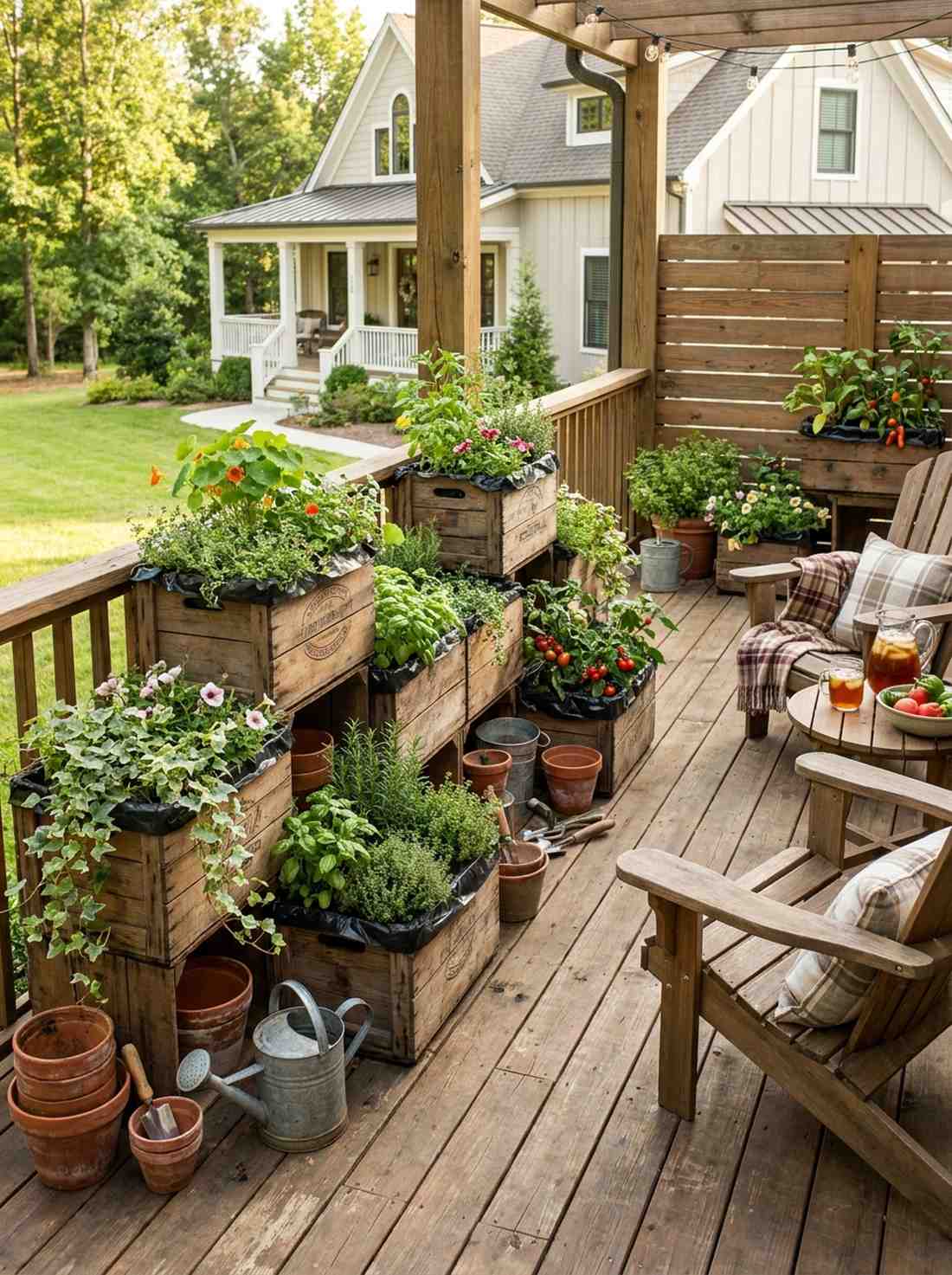 vintage wooden crates and boxes