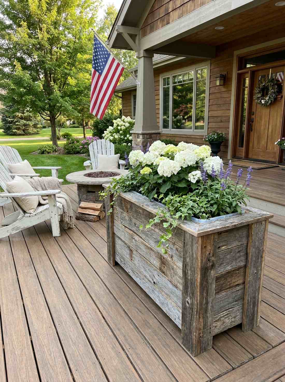 weathered barn board boxes