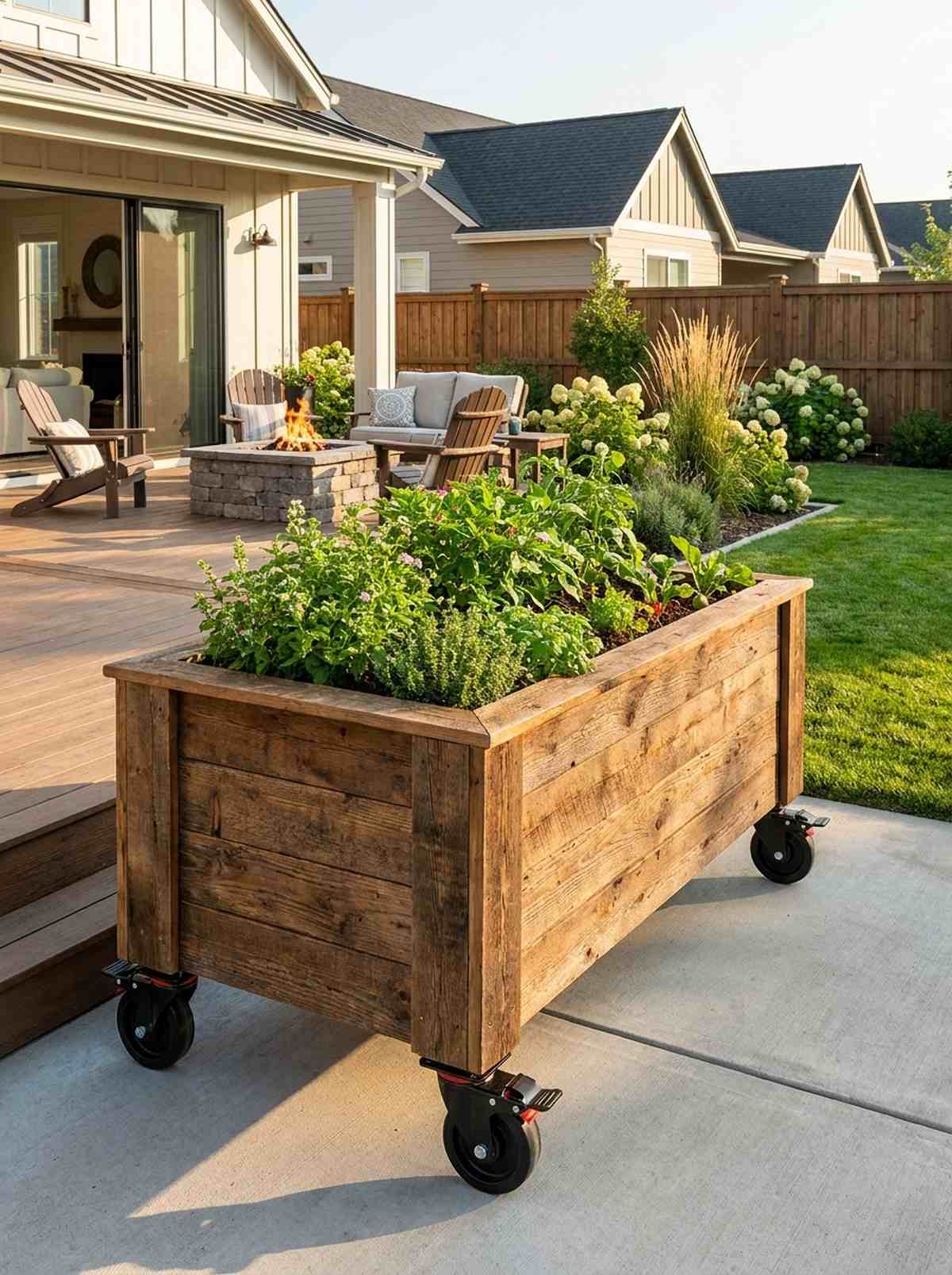 wheeled planter boxes