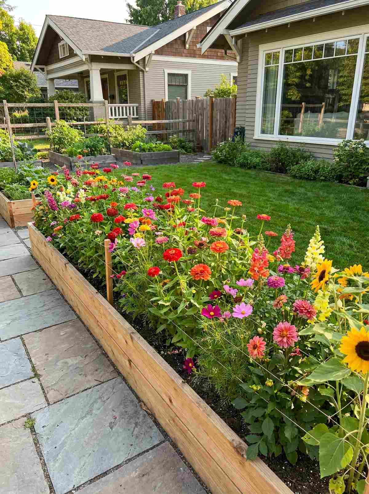 cutting flower production bed