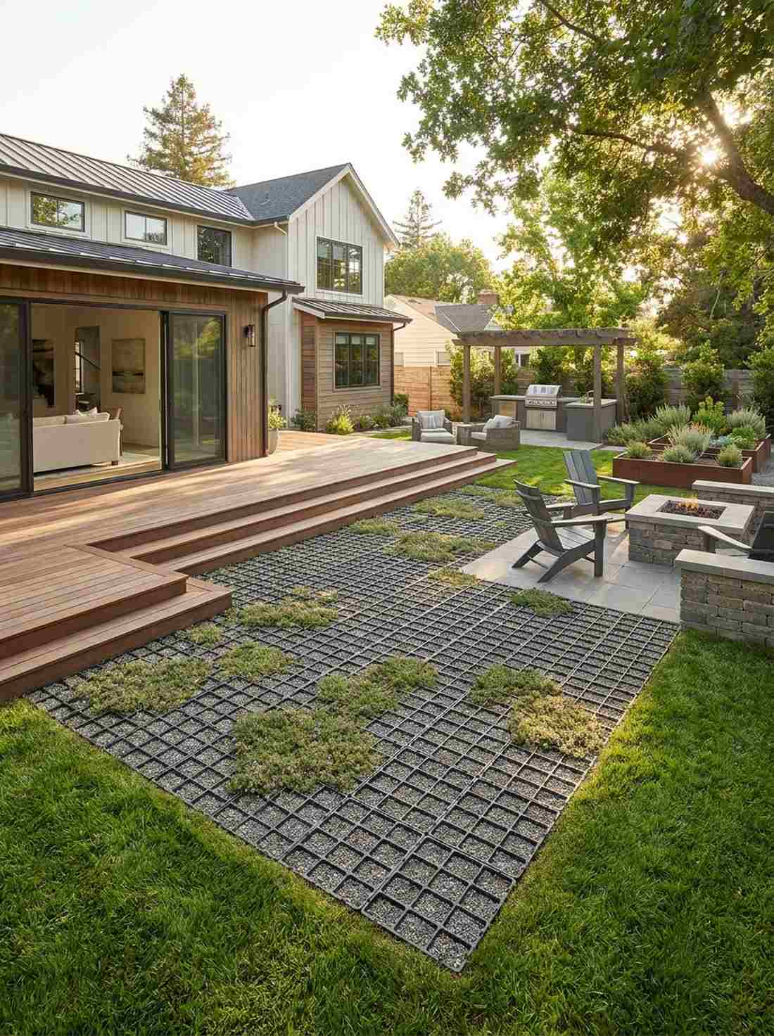 permeable paver inlays