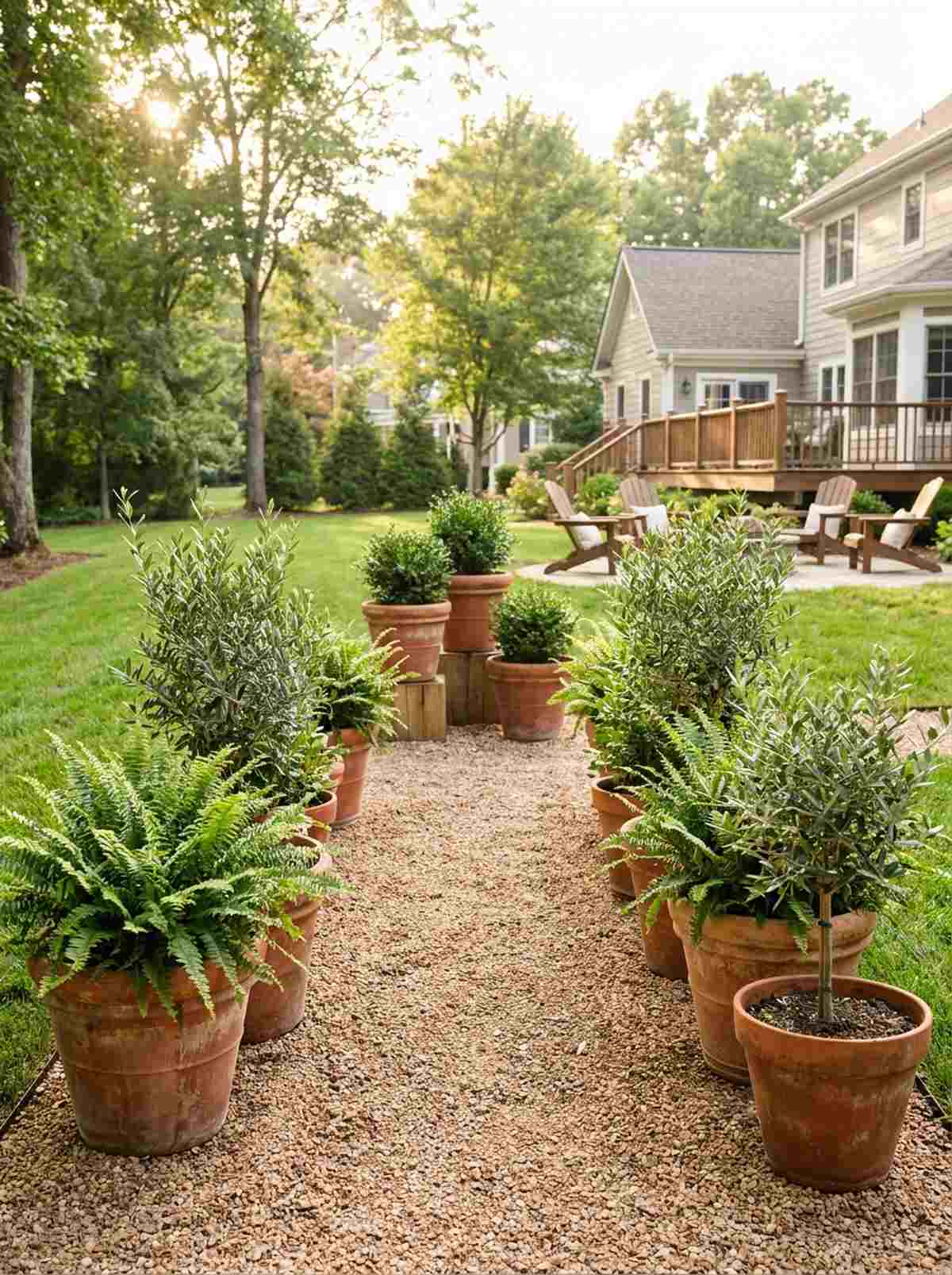 potted plant aisle markers