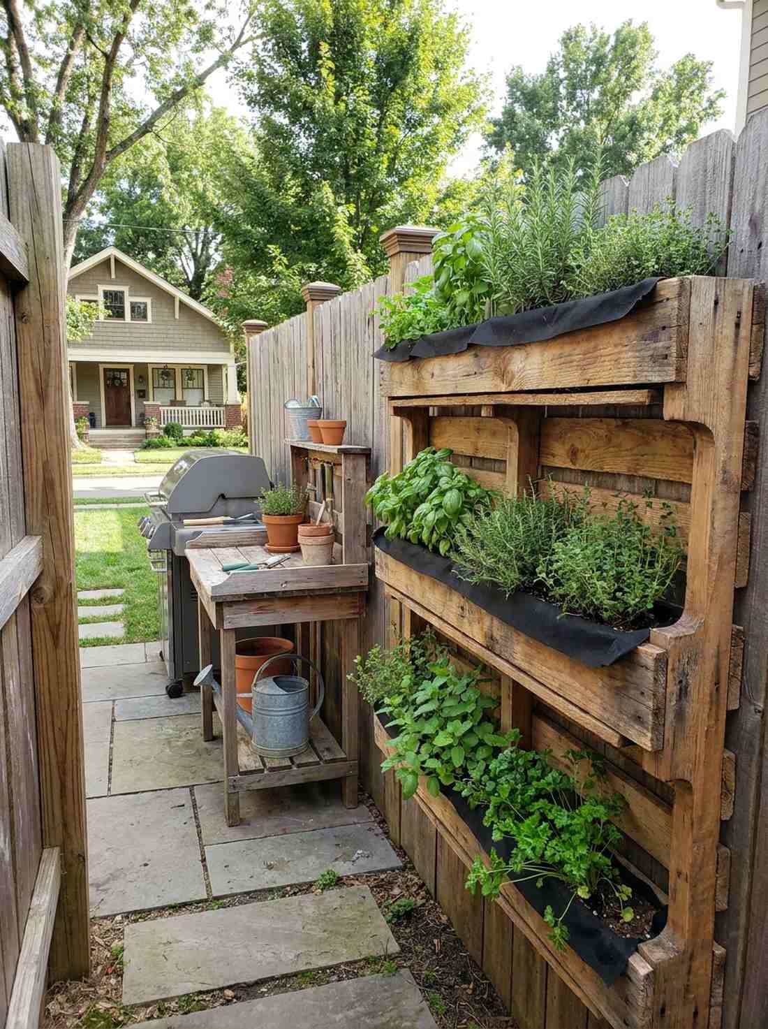 reclaimed pallet vertical herb gardens